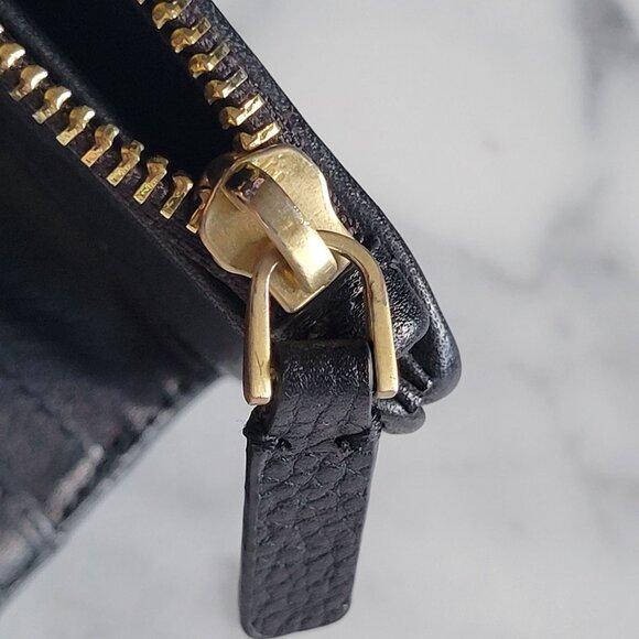 Siren La Petite Black Spartina 449 Suede Wallet Gold Zipper and Snap Closure - Picture 8 of 16